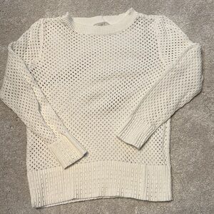 LOFT Cream Knit Sweater